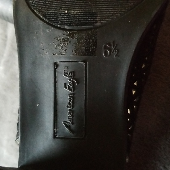 Black Cutout Women's Heeled Sandals - Picture 2 of 3